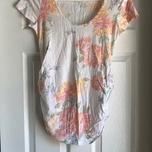 Old Navy XS floral maternity short sleeve top